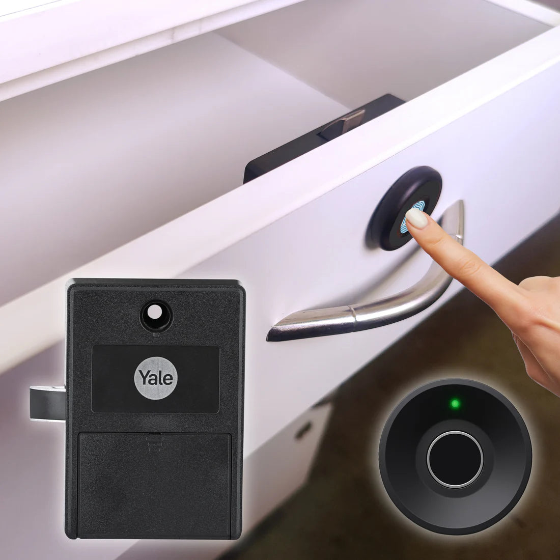 Zuri Smart Lock (Antique Bronze) with YWLOL Digital Wardrobe Lock