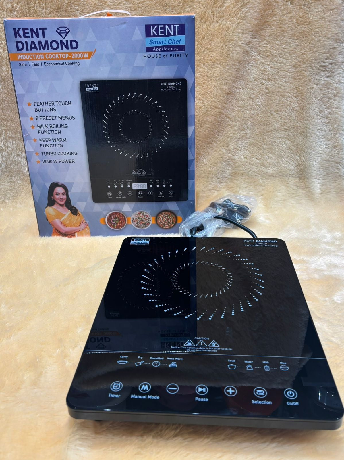 Diamond Induction Cooktop 1 Zone 2000W