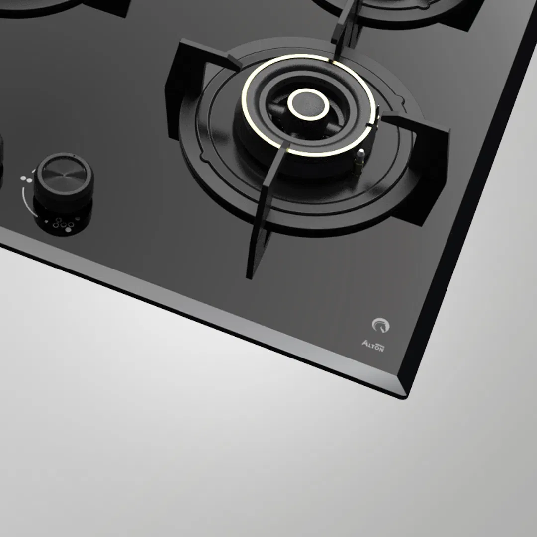 ALNF 603 – 60cm Built-in Hob with 3 High-Efficiency Brass Burners, Full FFD & Auto Ignition