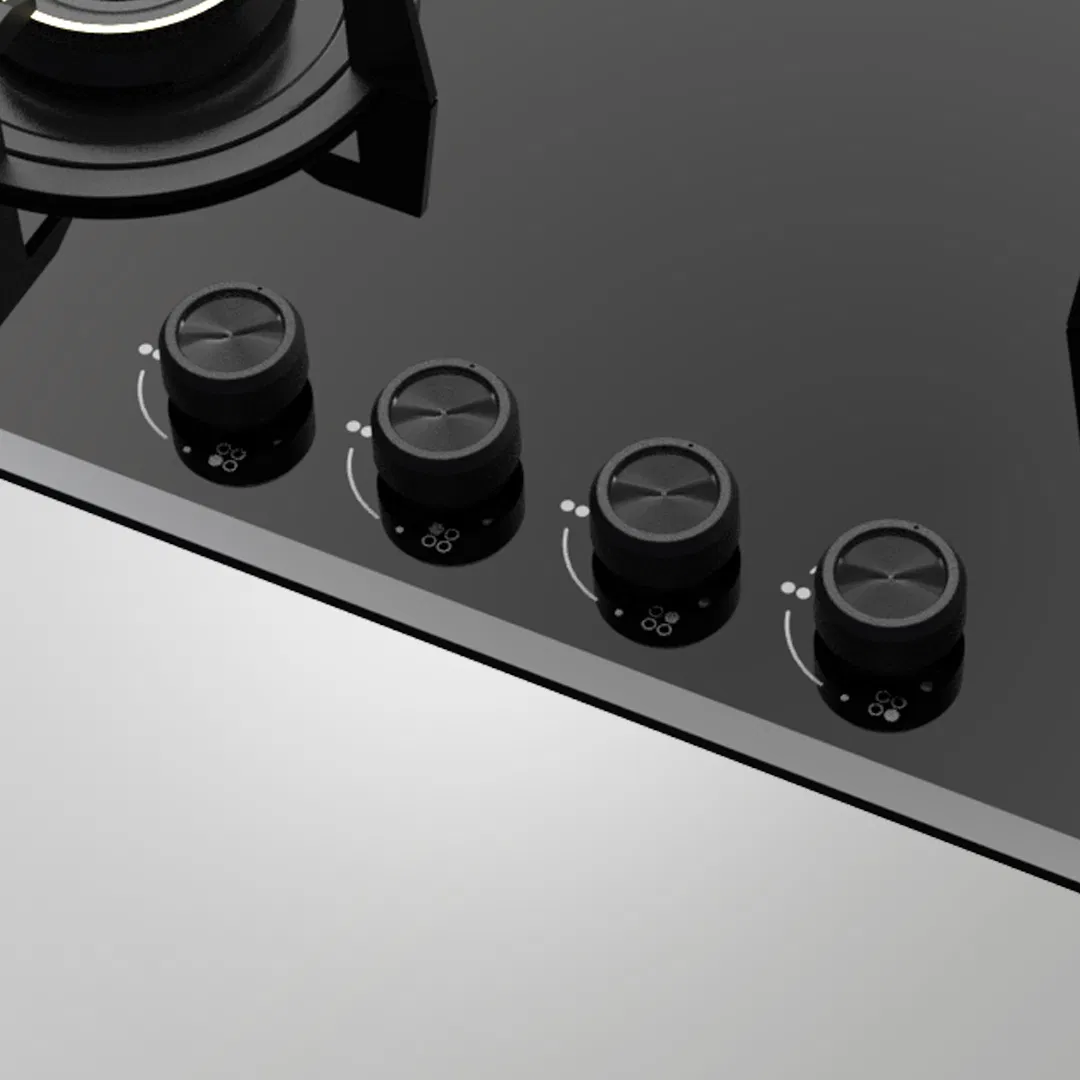 ALNF 784 High Efficiency Heavy Duty Brass Burners With Full FFD Designer Anti Slip Metal Knob Built In Hob