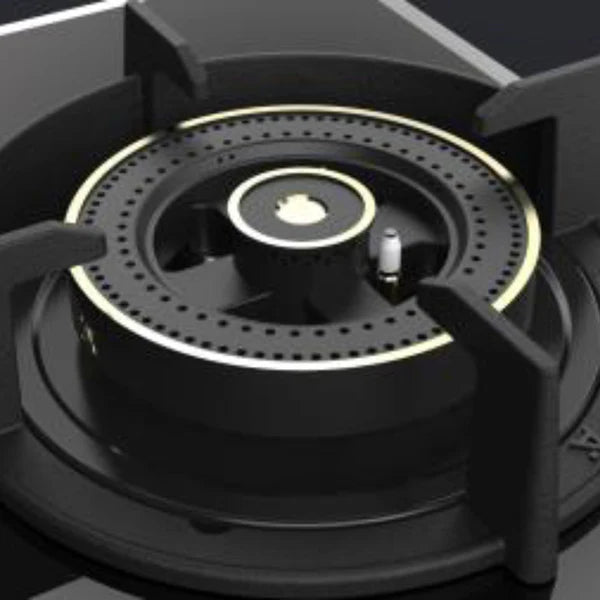 Altius FS 360 60 cm 3 Burner Hob – Brass Burners, Gunmetal Knobs, 538.66.631