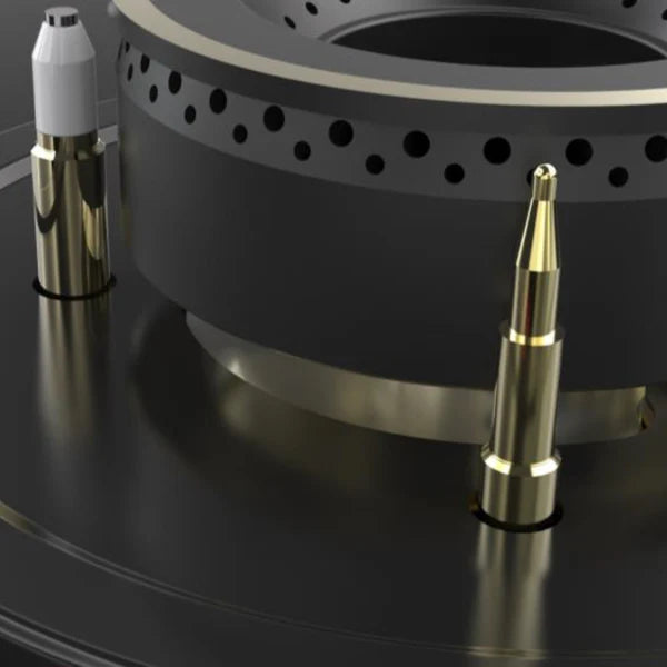 Altius FS 360 60 cm 3 Burner Hob – Brass Burners, Gunmetal Knobs, 538.66.631