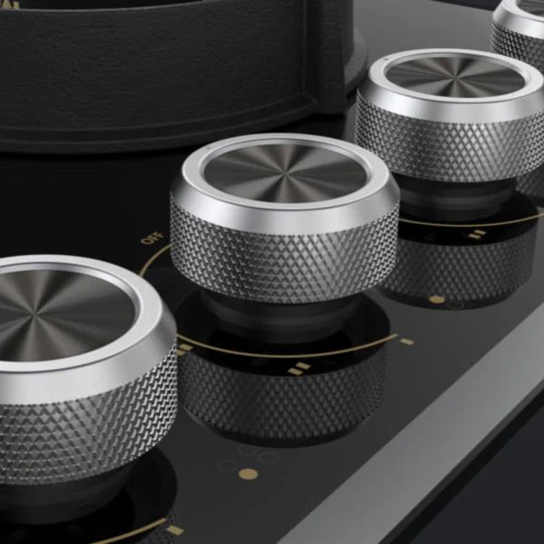 Altius FS 360 60 cm 3 Burner Hob – Brass Burners, Gunmetal Knobs, 538.66.631