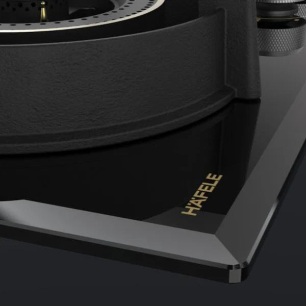 Altius FS 360 60 cm 3 Burner Hob – Brass Burners, Gunmetal Knobs, 538.66.631