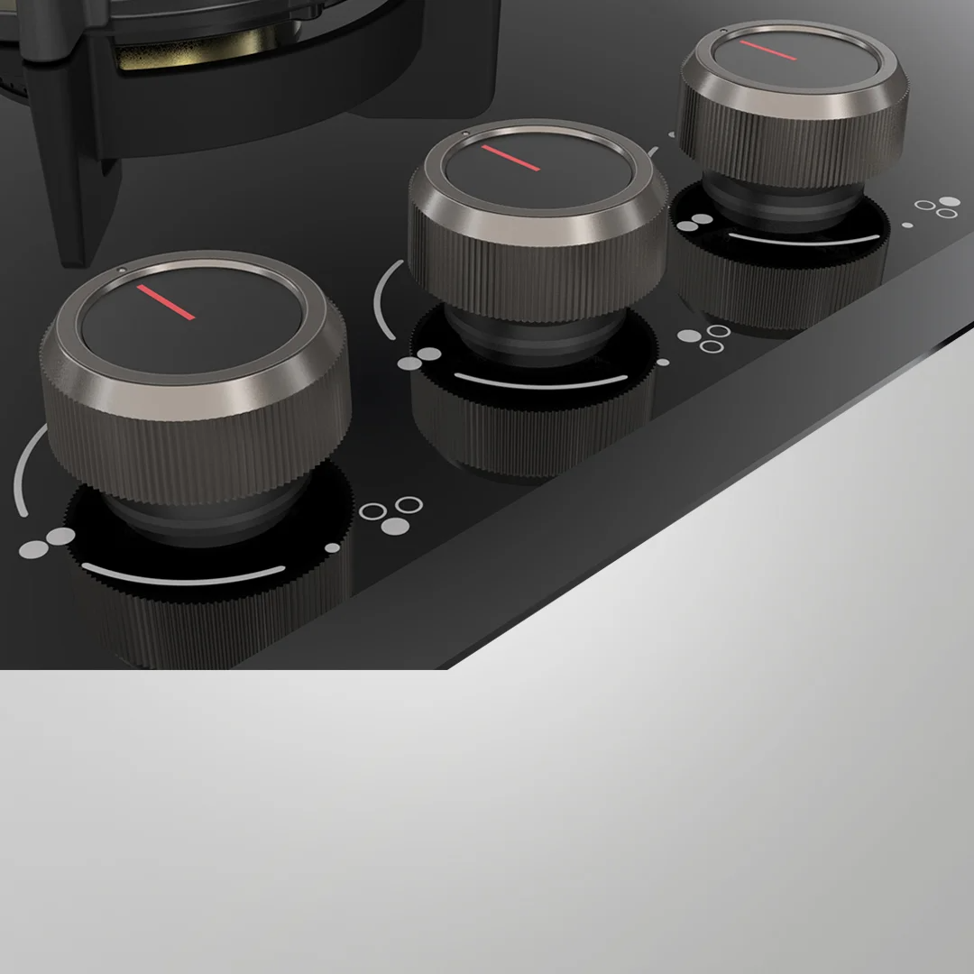 ASF 603 Tempered Glass with FFD Auto Electric Ignition BUILT IN HOBS