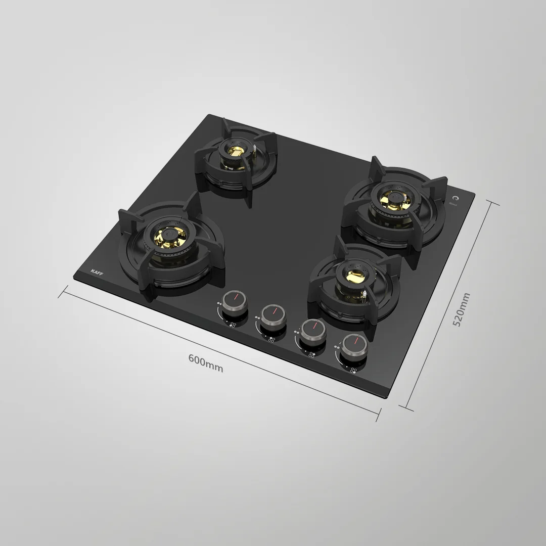 ASF 604 Tempered Glass with FFD Auto Electric Ignition BUILT IN HOBS