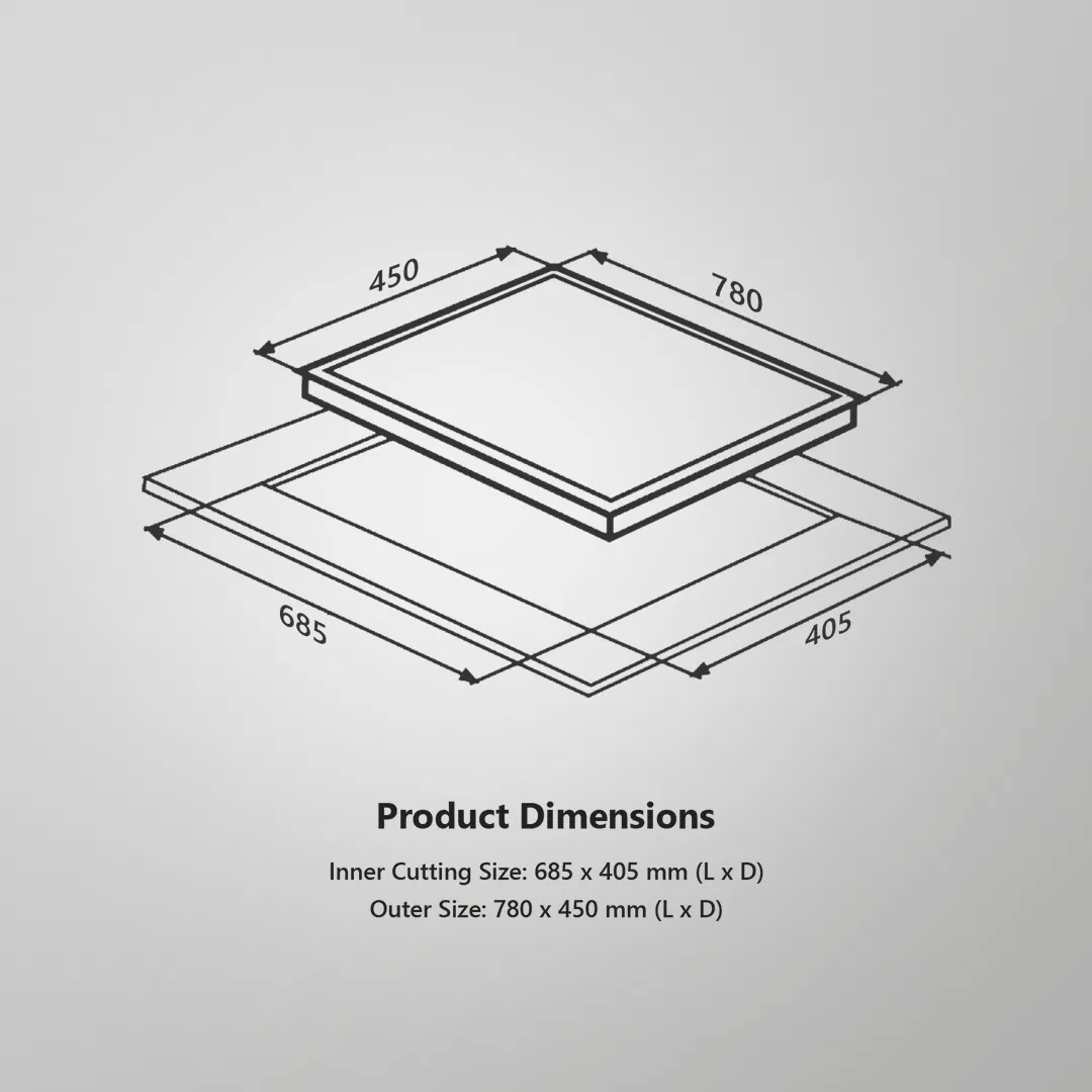 ASF 783 Tempered Glass WITH FFD AUTO ELECTRIC BUILT IN HOBS