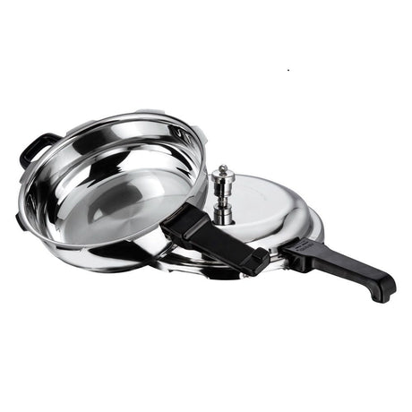 Vinod Platinum Triply Pressure Cooker Flat With Lid - Senior (Induction Friendly)