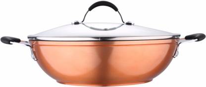 Bergner Infinity Chefs Aluminium Non-Stick Kadai with Lid (24cm
