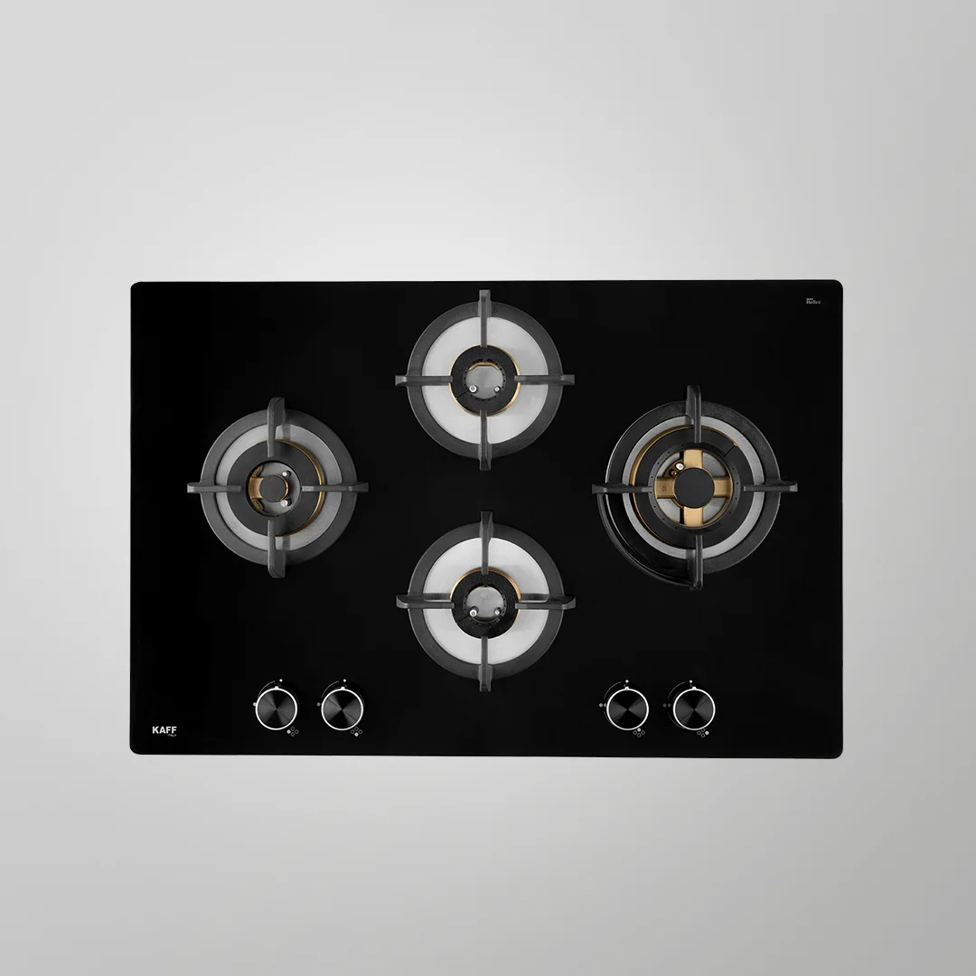 BLH 784X Built-In Hob | Auto Ignition | 4 Full Brass High-Efficiency Burners | Triple & Dual Ring Burners | Flame Failure Device