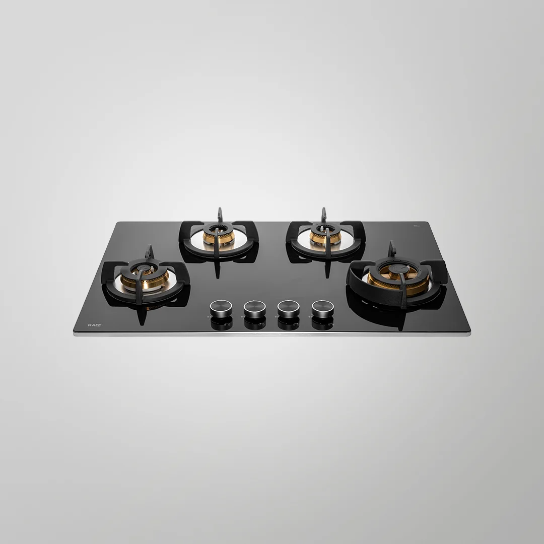 BLH-F 804X BLK – 4 Full Brass High-Efficiency Burners Built-in Hob | Auto Electric Ignition