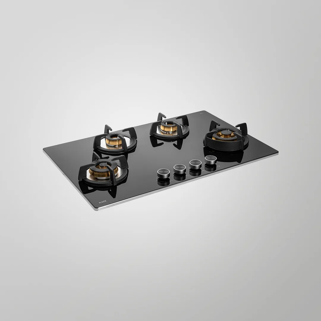 BLH-F 804X BLK – 4 Full Brass High-Efficiency Burners Built-in Hob | Auto Electric Ignition