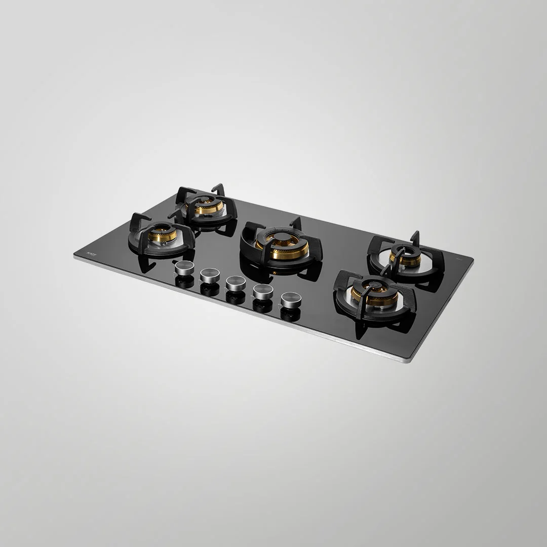 BLH-F 865X – 5 Full Brass High-Efficiency Burners Built-in Hob | Auto Electric Ignition