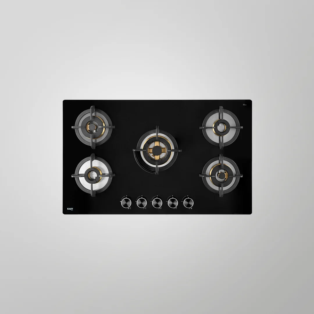 BLH-F 865X – 5 Full Brass High-Efficiency Burners Built-in Hob | Auto Electric Ignition