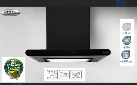 Elica Deep Silent Chimney Galaxy EDS PLUS HE LTW 60 NERO T4V LED P
