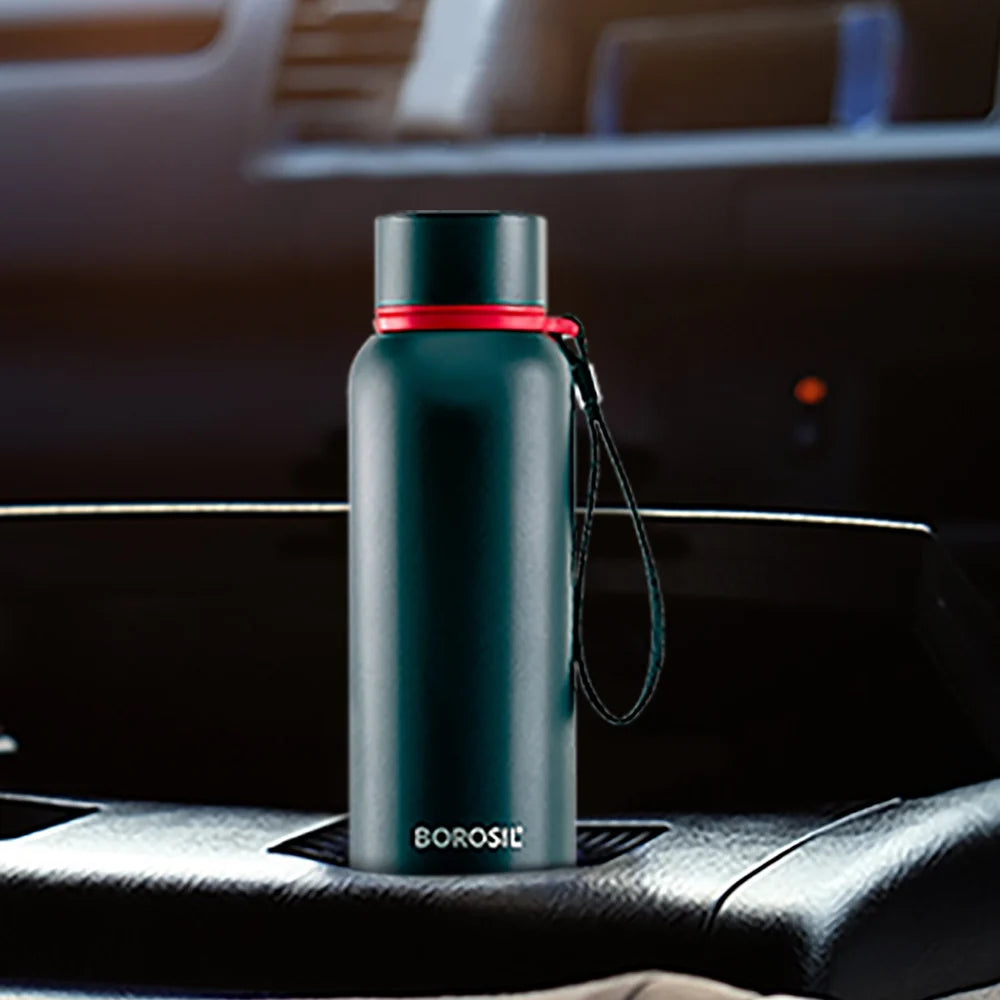 Bliss Trek Series Black Bottle – 500 mL | Hot for 20 Hrs, Cold for 24 Hrs | Wide Mouth & Durable Finish