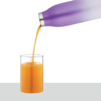 ColourCrush Violet 700ML Hot & Cold Stainless Steel Bottle | 24 Hrs Temp Retention | Easy Carry Handle | BTO700VLT403