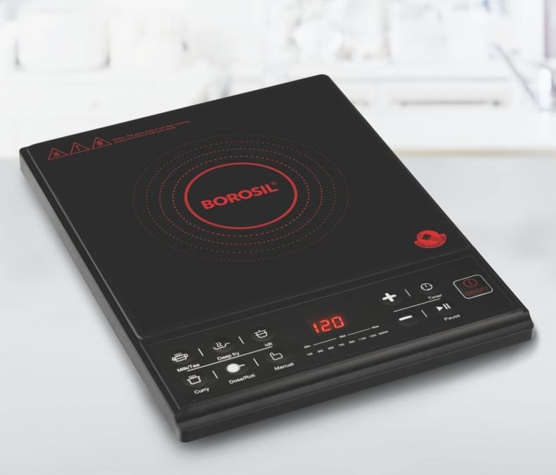 1600 W Black Borosil Smart Kook Induction Cooktop PC31  BIC16PC31, 1.9 Kg