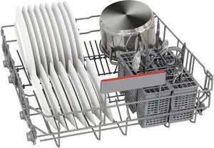Series 4 60 cm 14 Place Settings Semi-Integrated Dishwasher Stainless Steel, Home Connect, 6 Programmes - SMI4IKS00I