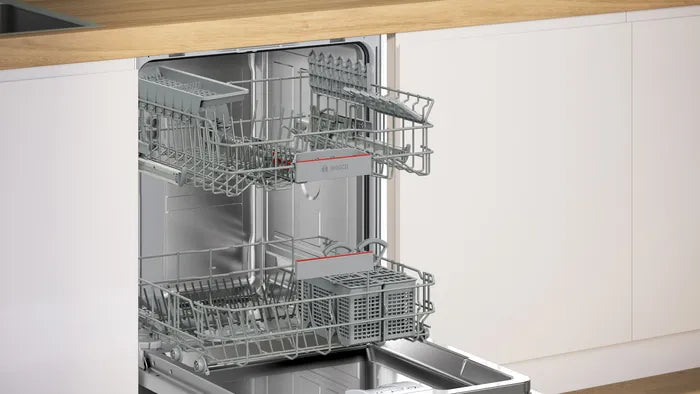 Series 4 60 cm 14 Place Settings Semi-Integrated Dishwasher Stainless Steel, Home Connect, 6 Programmes - SMI4IKS00I