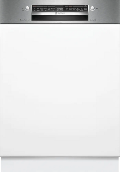 Bosch Series 4 Semi Integrated Dishwasher 60cm Stainless Steel Front View