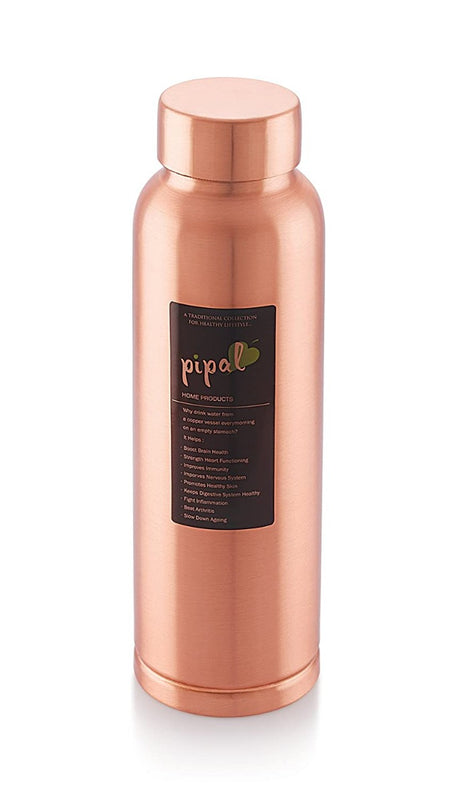 Pipal Product Llp Copper Brown Water Bottle-1000ml