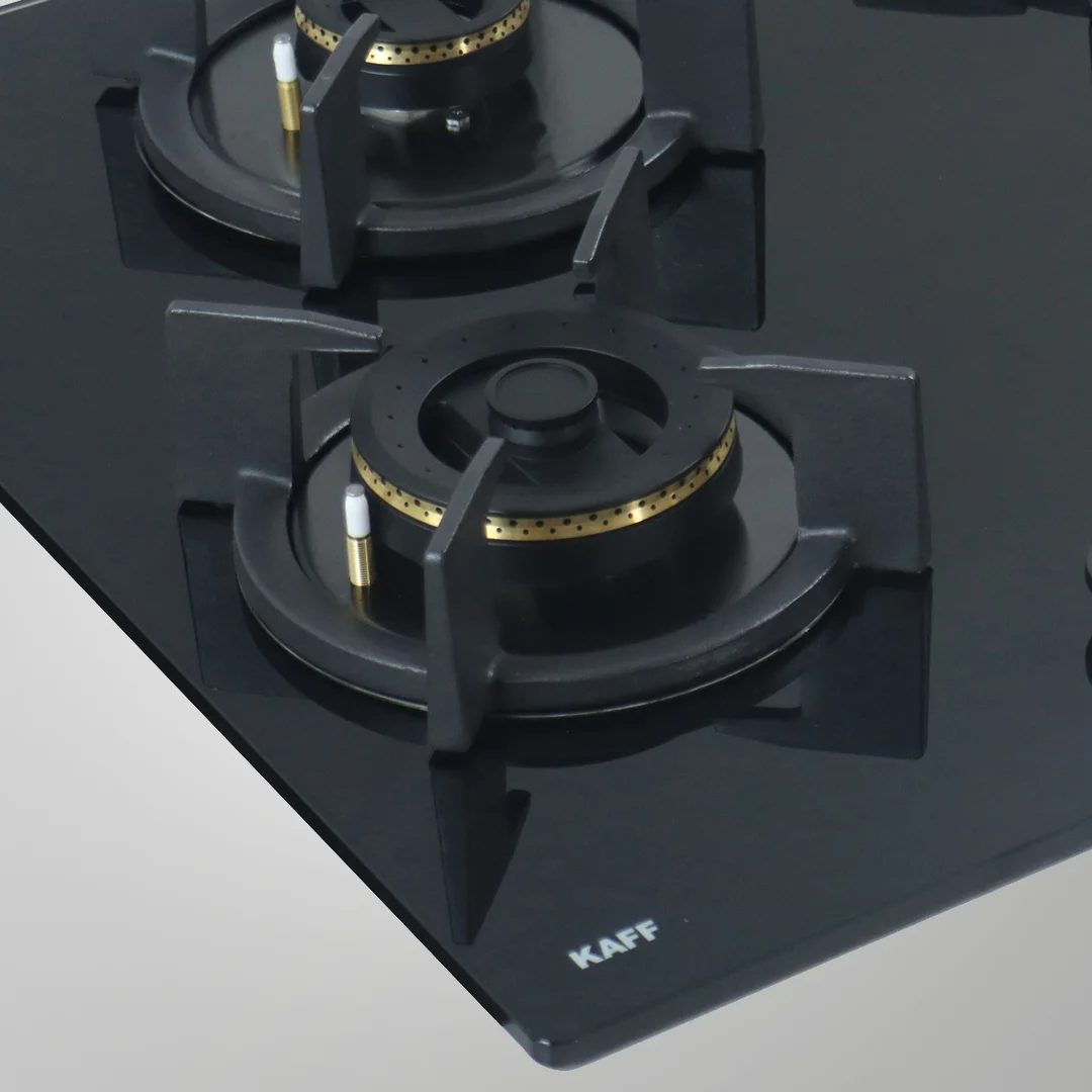 4 High Efficiency Forged Brass Burners Coated in Black