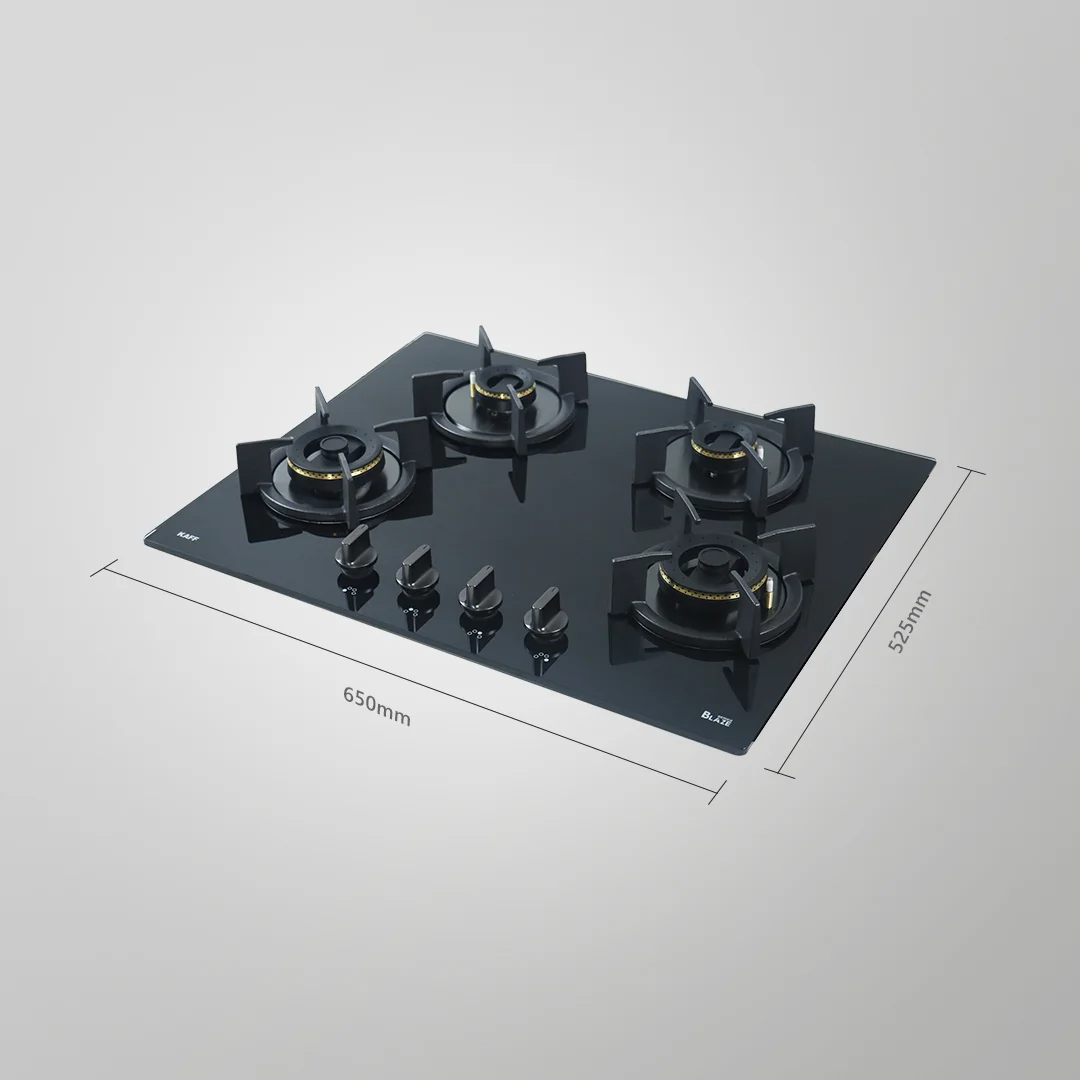 4 High Efficiency Forged Brass Burners Coated in Black