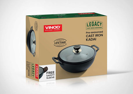 VINOD CAST IRON KADHAI 3.3 LITRE (LCIDK24)