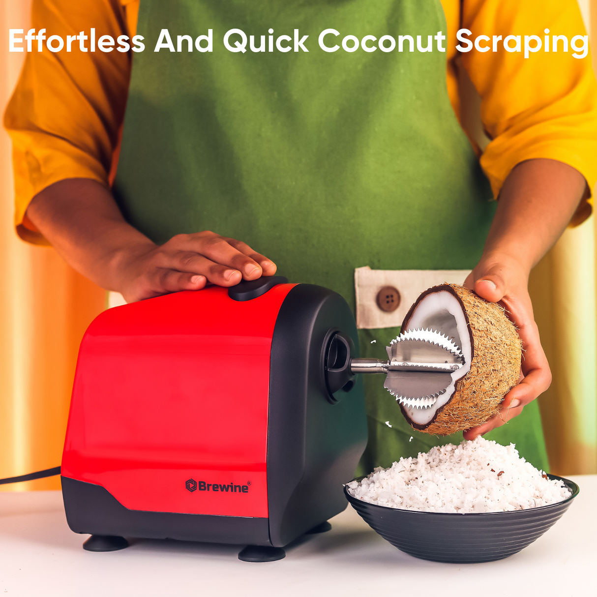 Brewine Coconut Scraper & Citrus Press 2-in-1 ABS Body