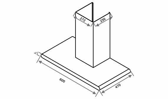 ELICA CHIMNEY GALAXY ETB PLUS LTW 60 NERO T4V LED