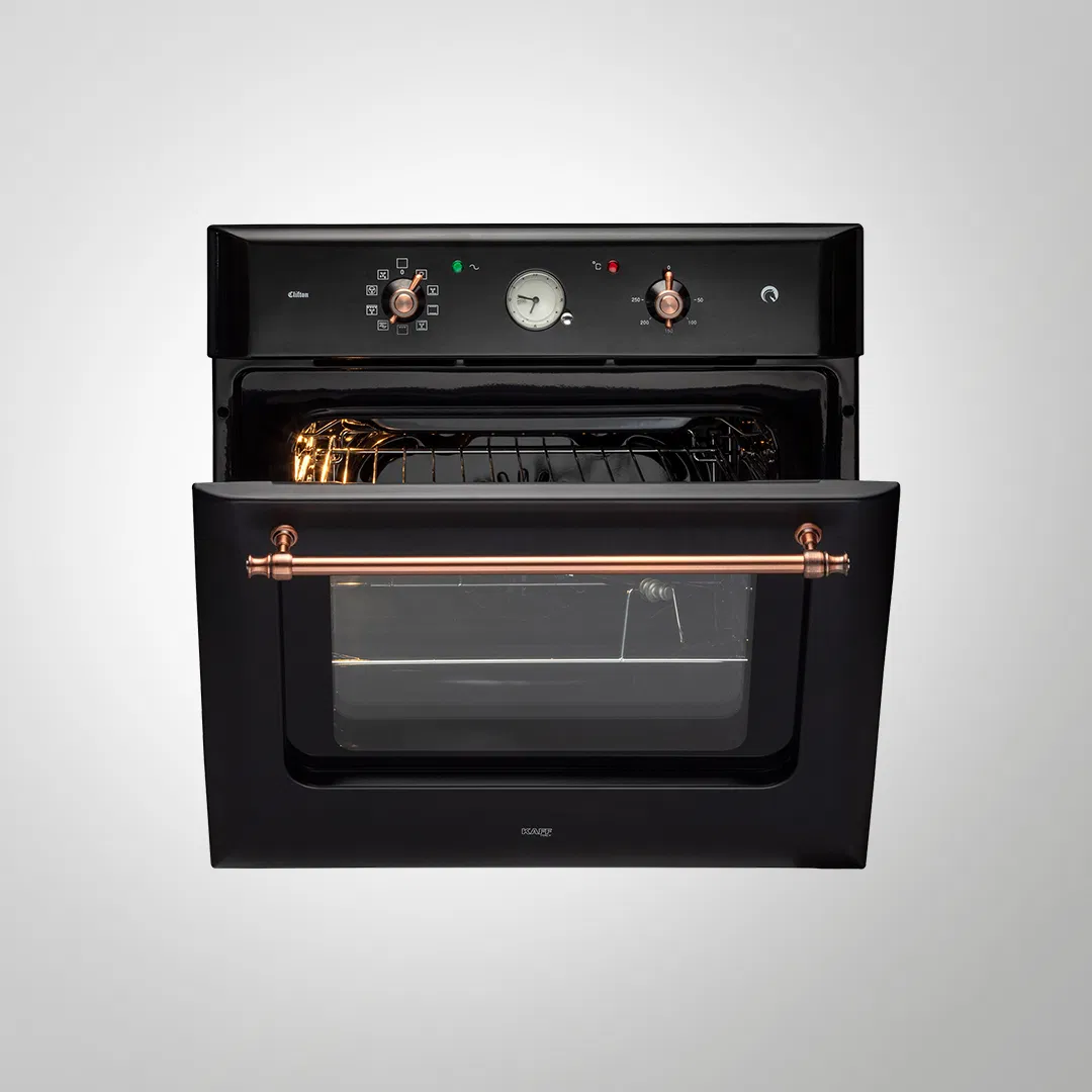 CLOV 6 BLN 60 cm Built In ELECTRIC OVEN With True Convection Black Retro Finish 60 L
