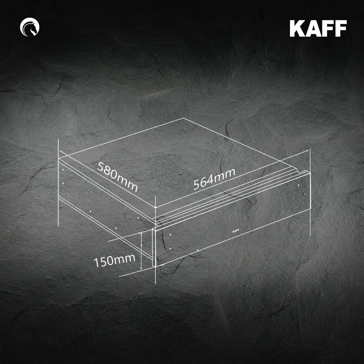 KWDA 14 60cm Black Glass Sensor Touch Control with Time Warming Drawer