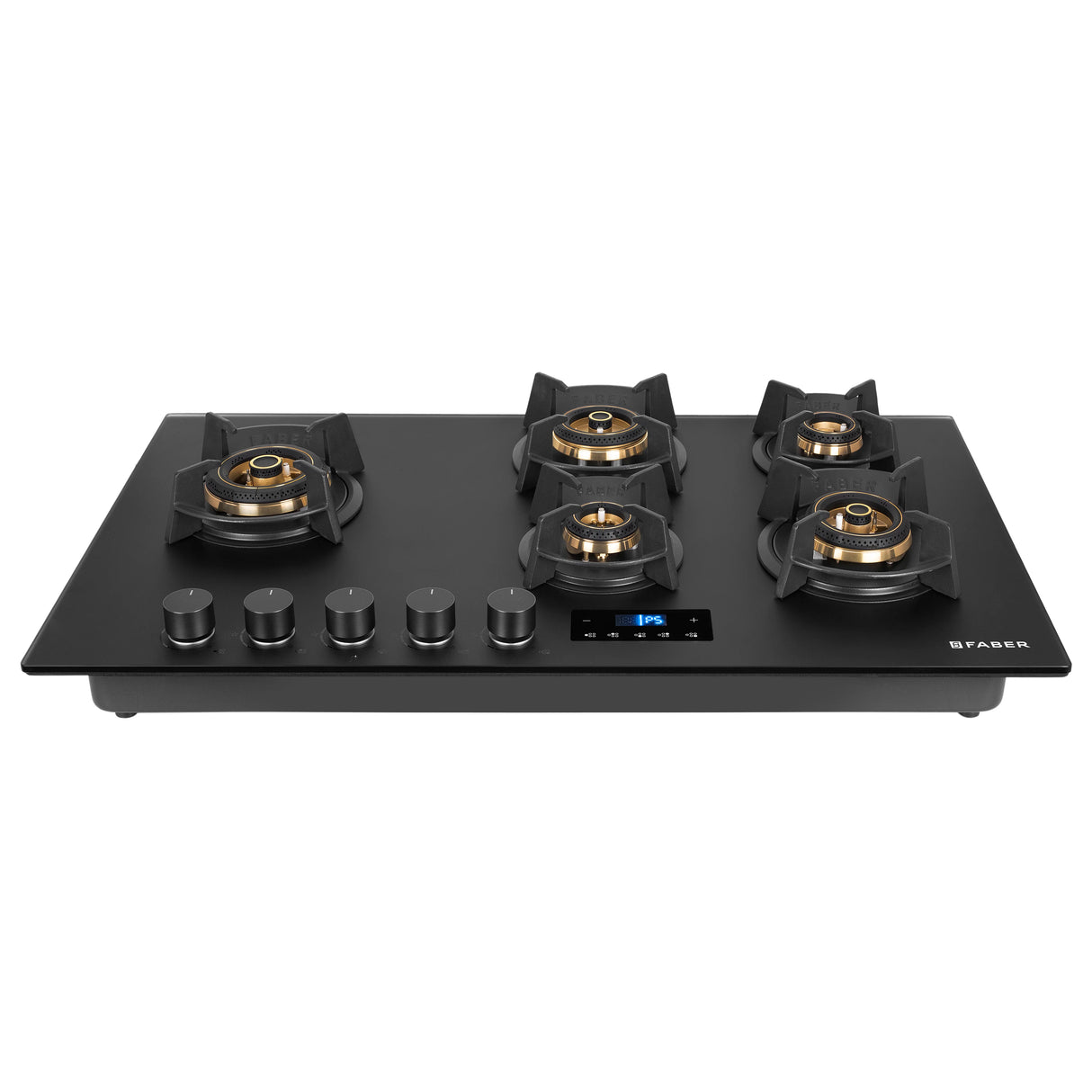 Hob Innova 905 BR AI FFD 90 cm 5 Burner Built-in Gas Hob Black Glass with Timer