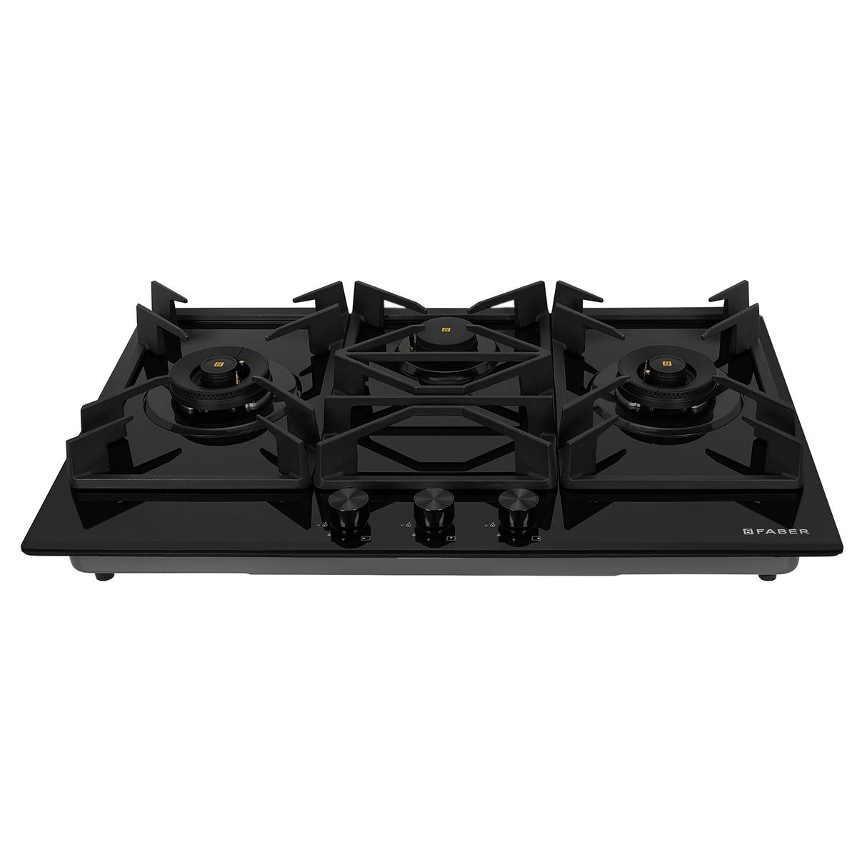 HOB INSPIRIA 903 BR AI FFD GL PNG 90 cm 3 Burner Built-In Gas Hob with Flame Failure Device, Black Glass