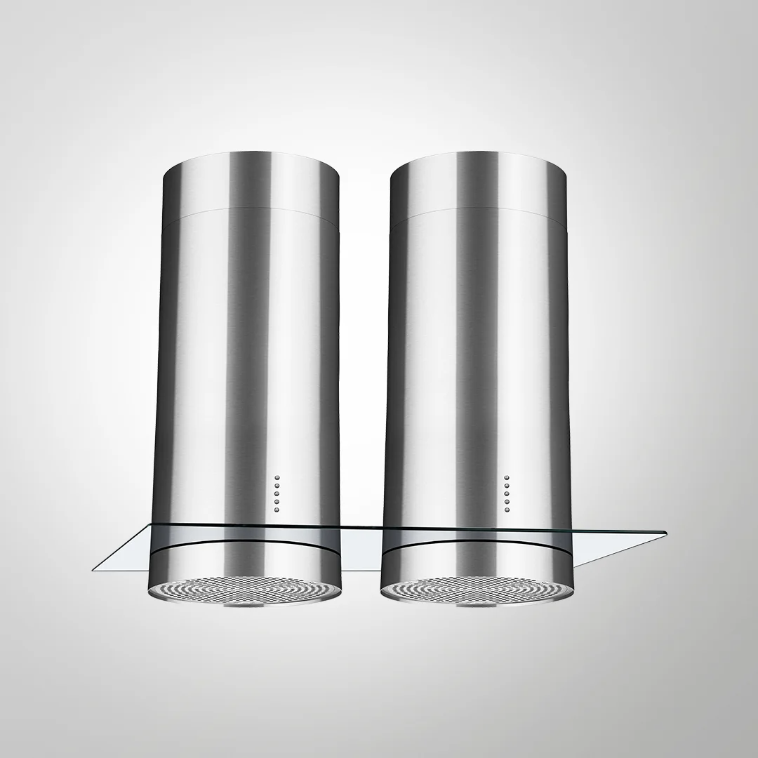 ISLAND FLORA TWIN DX IS 120 UNIQUE TWIN CYLINDER DESIGN CHIMNEY