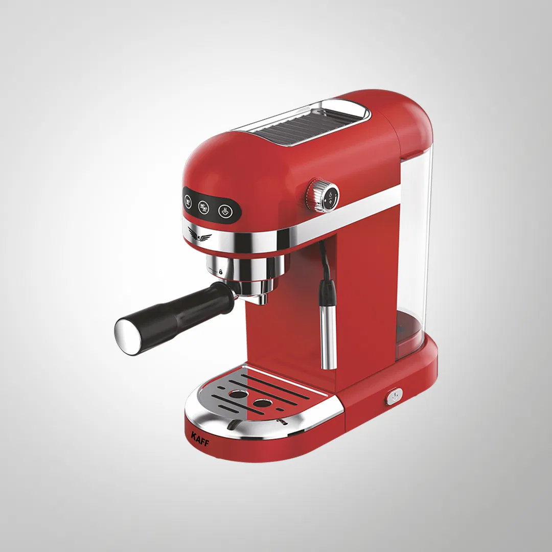 FONTANA RED Coffee Machine | 19-Bar High Pressure | 1350W | Touch Control | Hot Milk & Steam Function | Free Standing