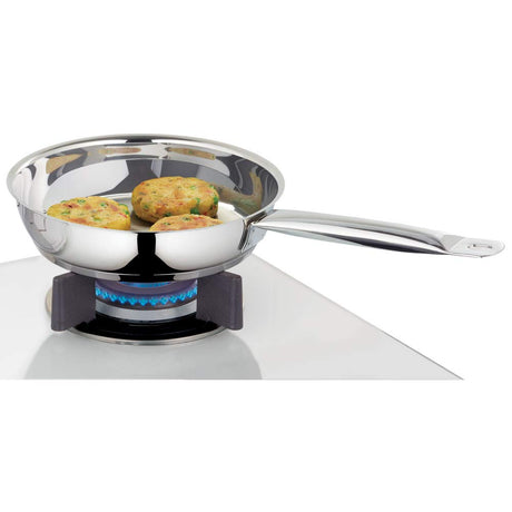 Borosil 24 CM Stainless Steel Fry Pan Impact Bonded Tri-Ply Bottom