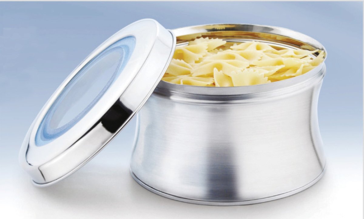 JVL 1.7 litres  Stainless Steel Store Tin Container for Kitchen -SRT-0