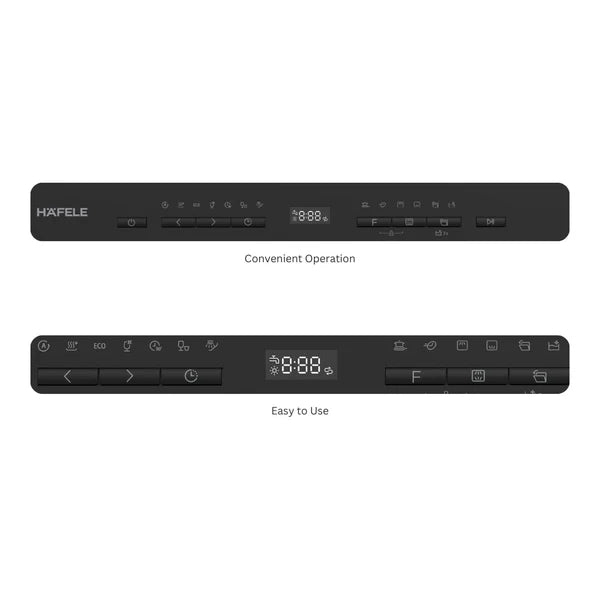 Acero 15PS SI Semi-Built-In Dishwasher – 15 Place Settings, Auto Open Door, Hygiene Wash, VersaFlex Baskets, 539.20.680