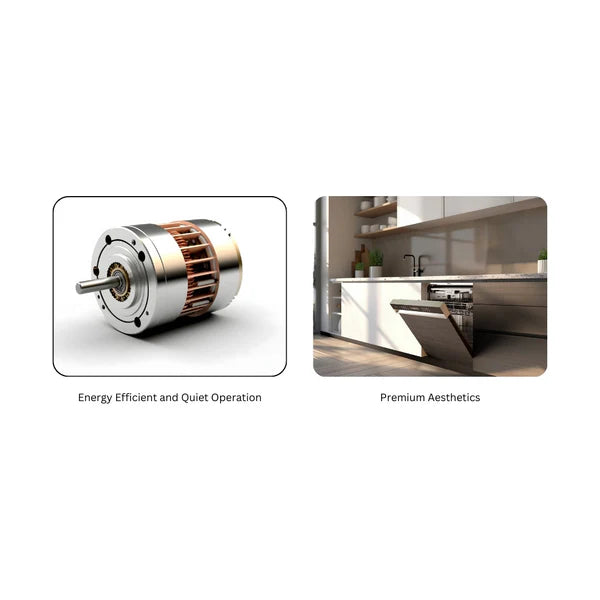 Valeriya SI Semi-Built-In Dishwasher – 15 Place Settings, UV Disinfection, Dual Zone Wash, Touch Control, 539.20.661