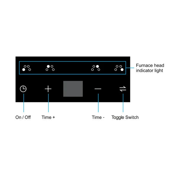 Cronus Digi-Step 480 80 cm 4 Burner Hob – Full Brass Burners, Step Flame Technology, Insta Ignition, 534.01.768