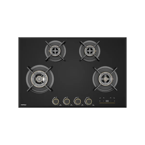 Cronus Digi-Step 480 80 cm 4 Burner Hob – Full Brass Burners, Step Flame Technology, Insta Ignition, 534.01.768