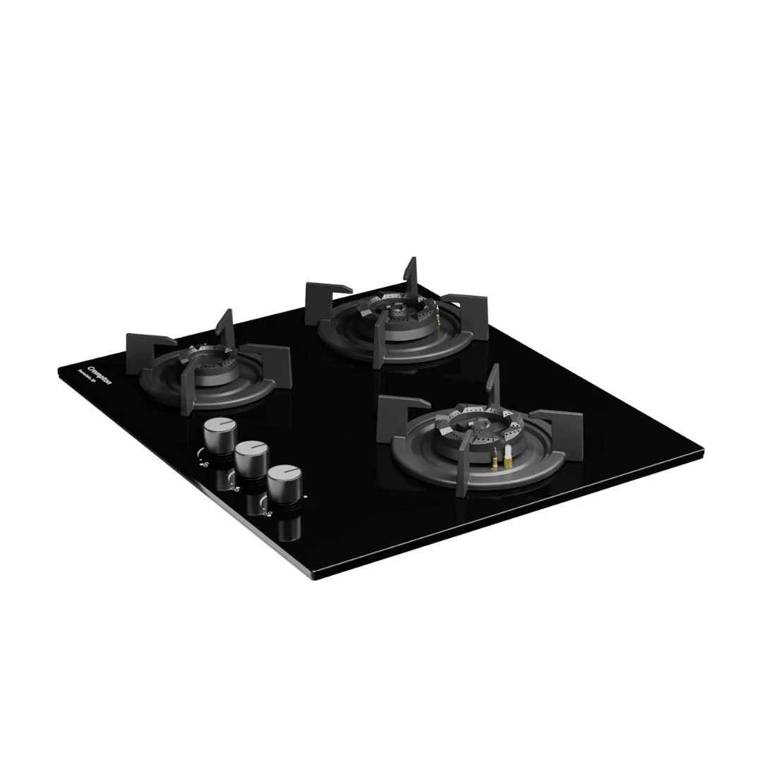 SensoSafe 60cm 3 Burner Built-In Gas Hob with 3D Brass Burners & FFD