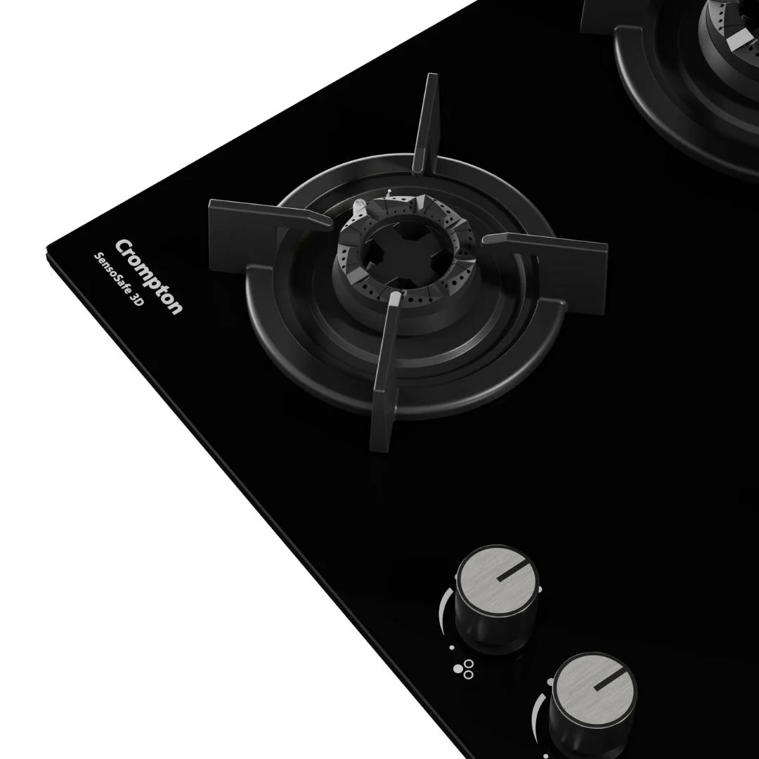 SensoSafe 60cm 3 Burner Built-In Gas Hob with 3D Brass Burners & FFD