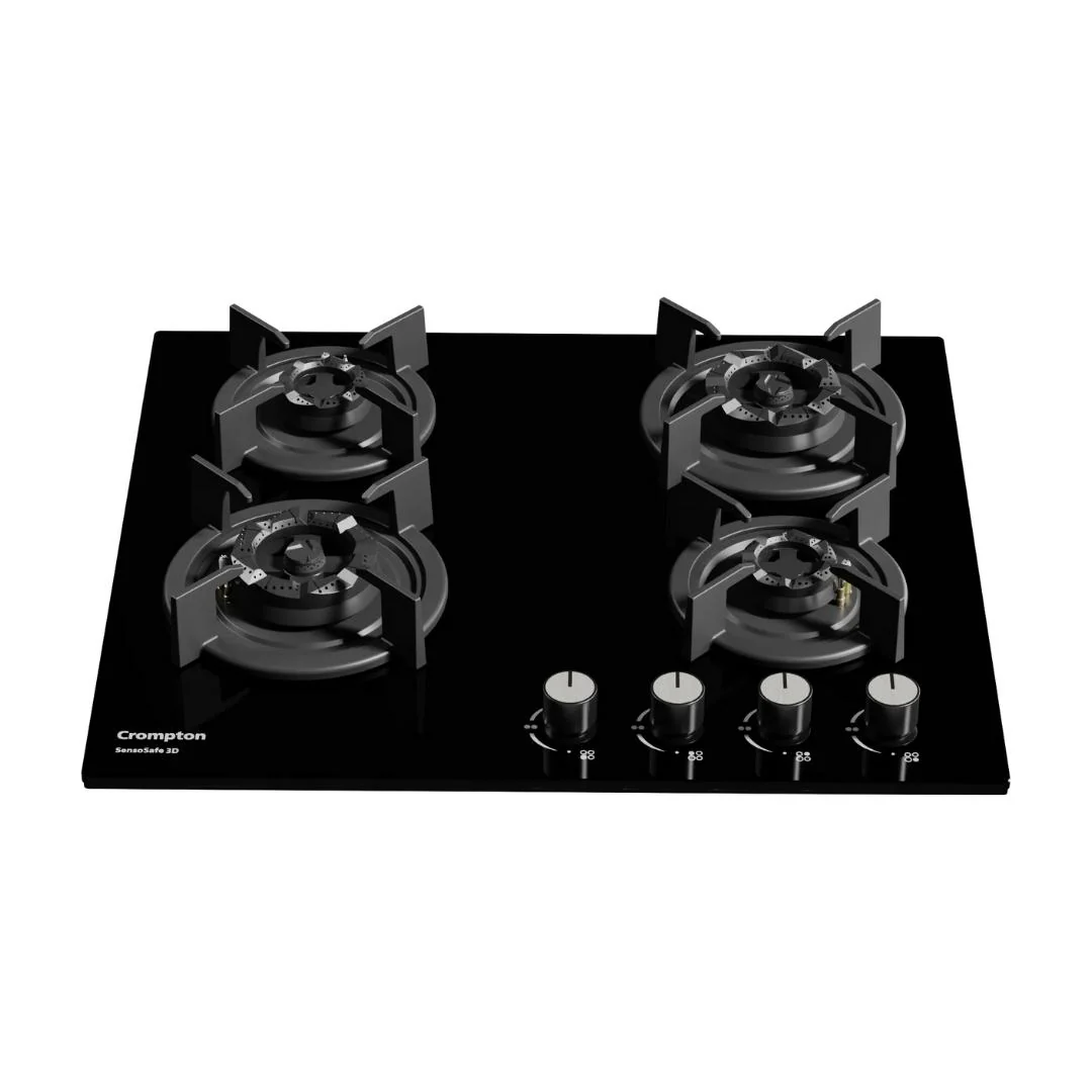 SensoSafe 60cm 4 Burner Built-In Gas Hob with 3D Brass Burners & FFD