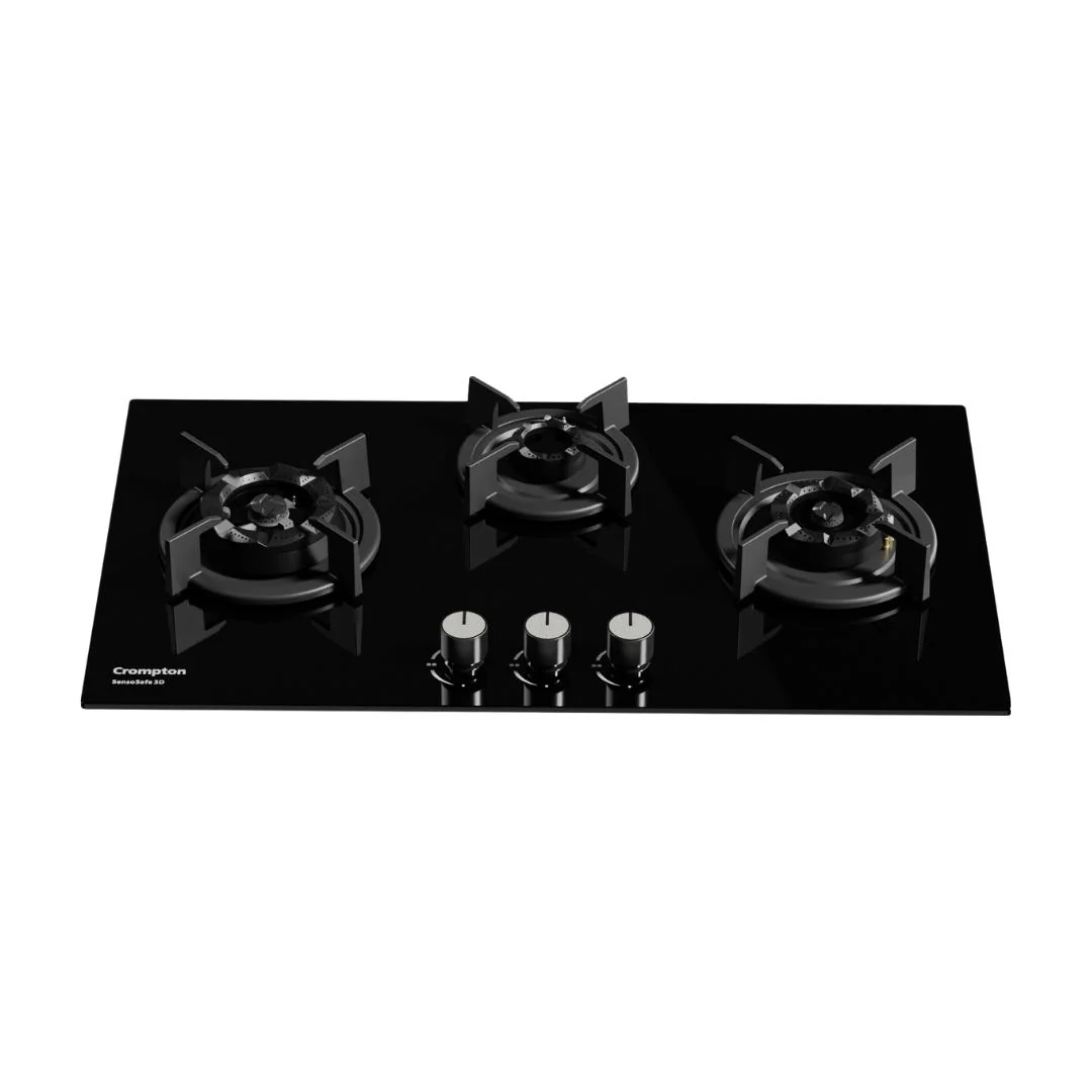SensoSafe 78cm 3 Burner Built-In Gas Hob with 3D Brass Burners & FFD