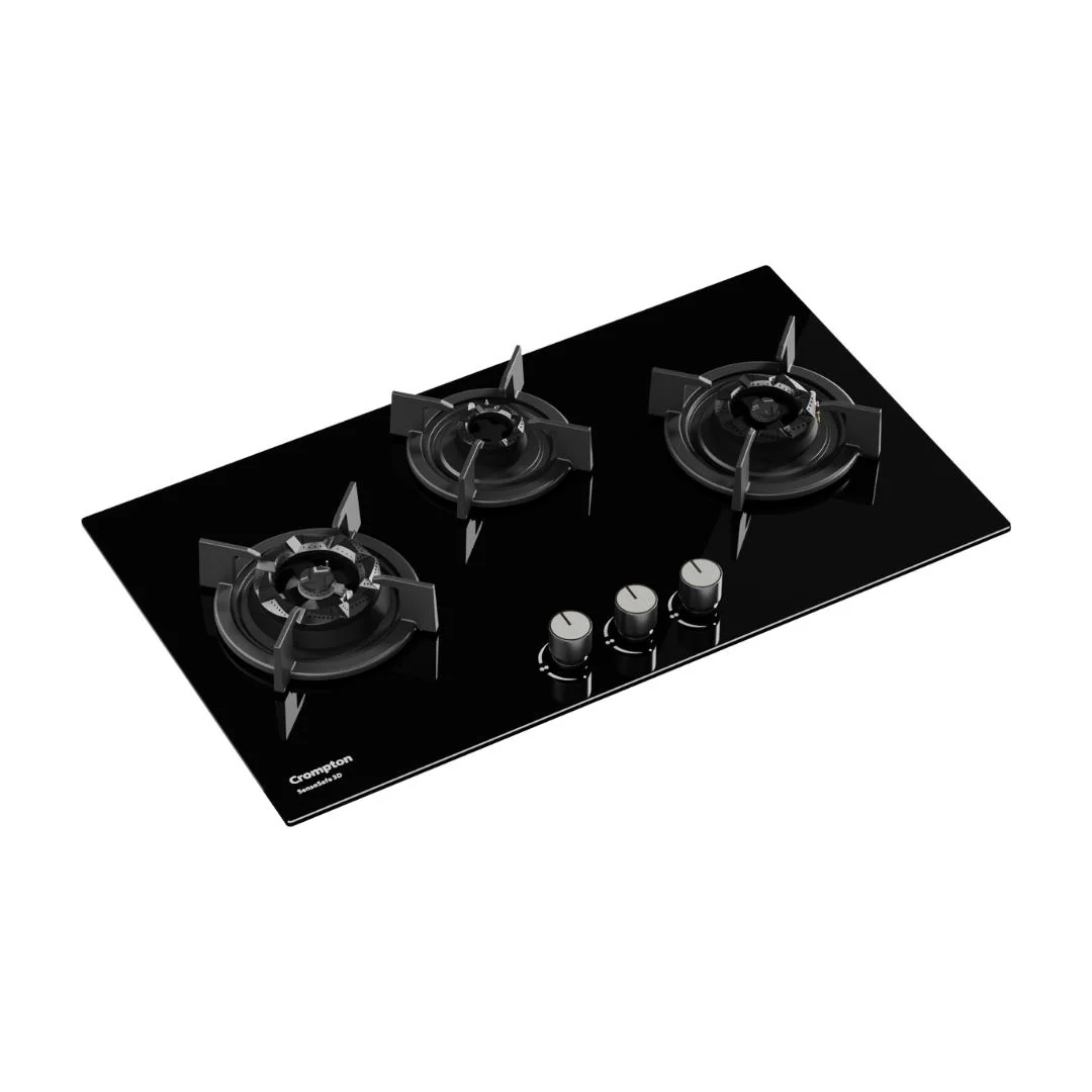 SensoSafe 78cm 3 Burner Built-In Gas Hob with 3D Brass Burners & FFD
