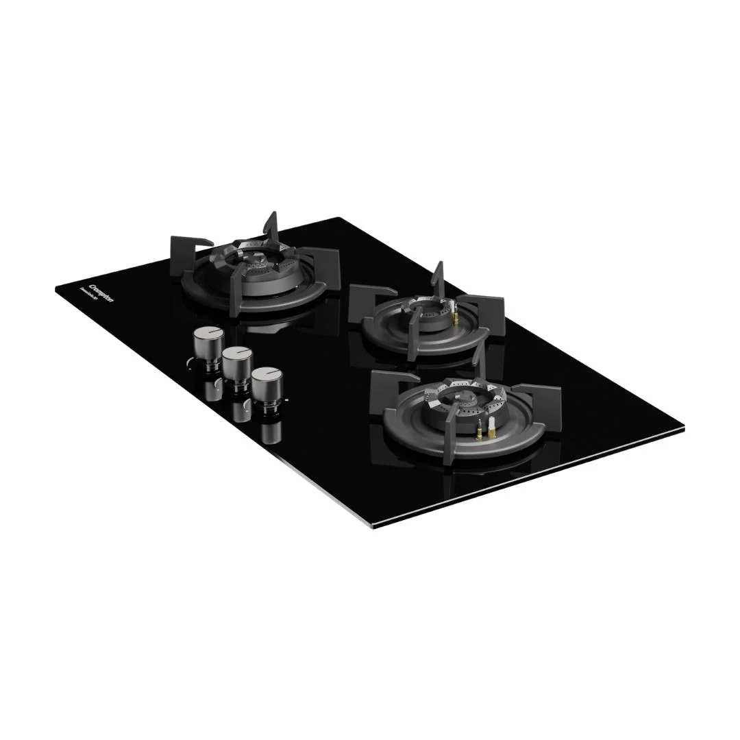 SensoSafe 78cm 3 Burner Built-In Gas Hob with 3D Brass Burners & FFD