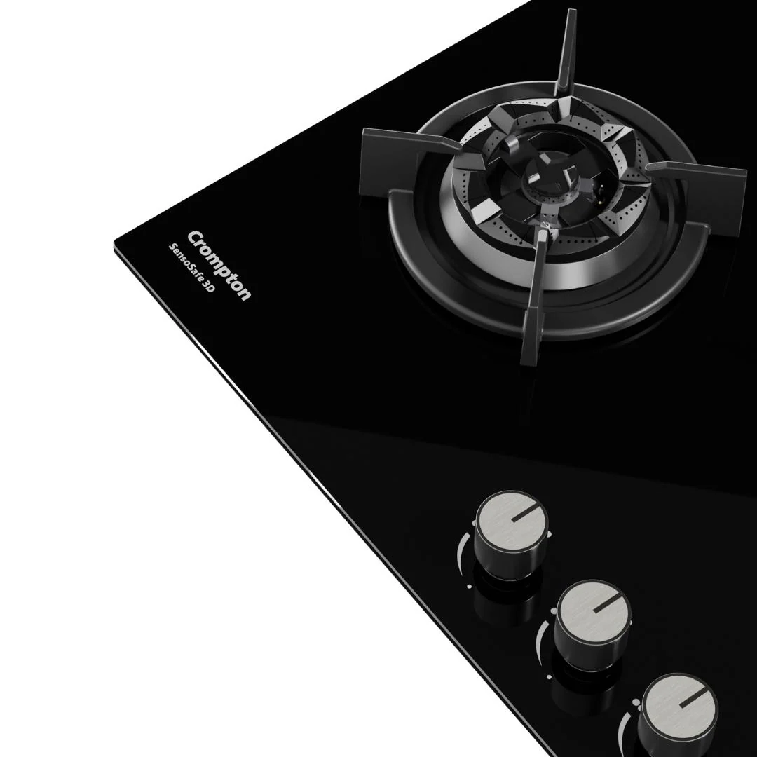 SensoSafe 78cm 3 Burner Built-In Gas Hob with 3D Brass Burners & FFD